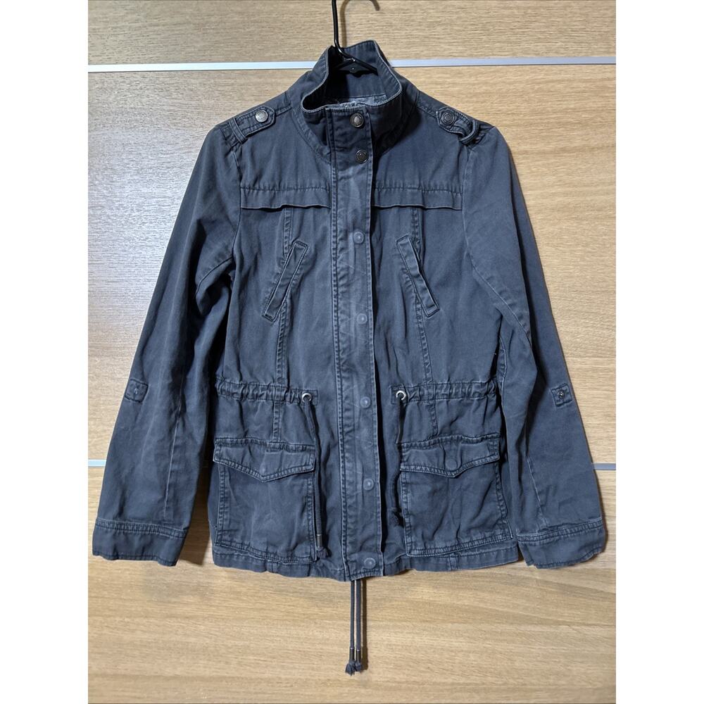 AEROPOSTALE Fitted Utility Military Y2K Women's sz Medium Jacket Swan Grey